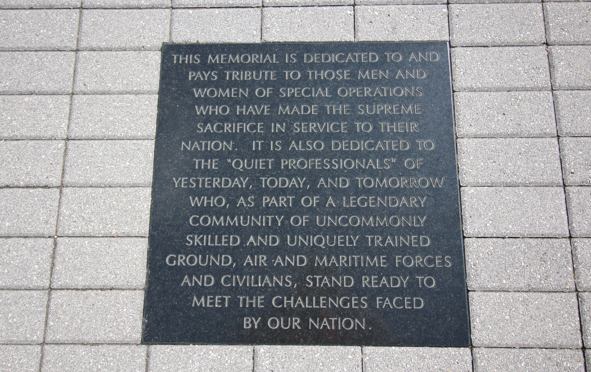 Views of the Special Operations Memorial